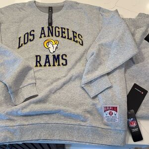 Lululemon x NFL Los Angeles Rams Gray Steady State Crewneck and joggers